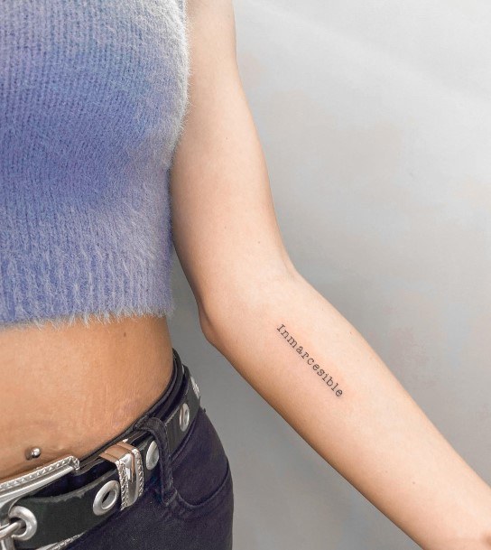 Cool Female Typewriter Tattoo Designs