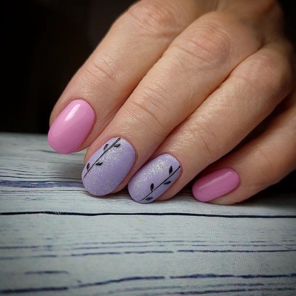 Cool Female Violet Nail Designs