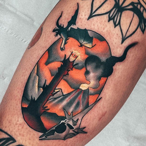 Cool Female Volcano Tattoo Designs