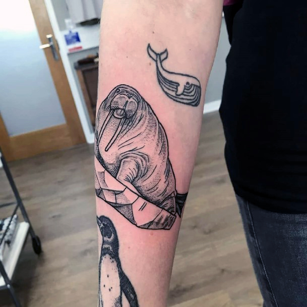 Cool Female Walrus Tattoo Designs