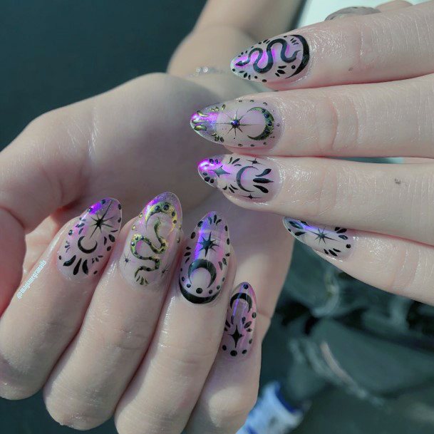 Cool Female Witch Nail Designs