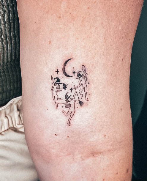 Cool Female Witch Tattoo Designs