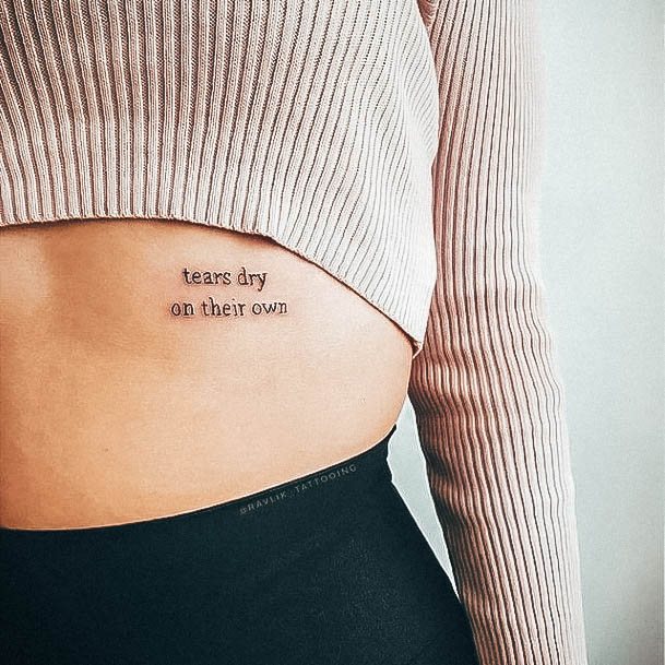 Cool Female Word Tattoo Designs