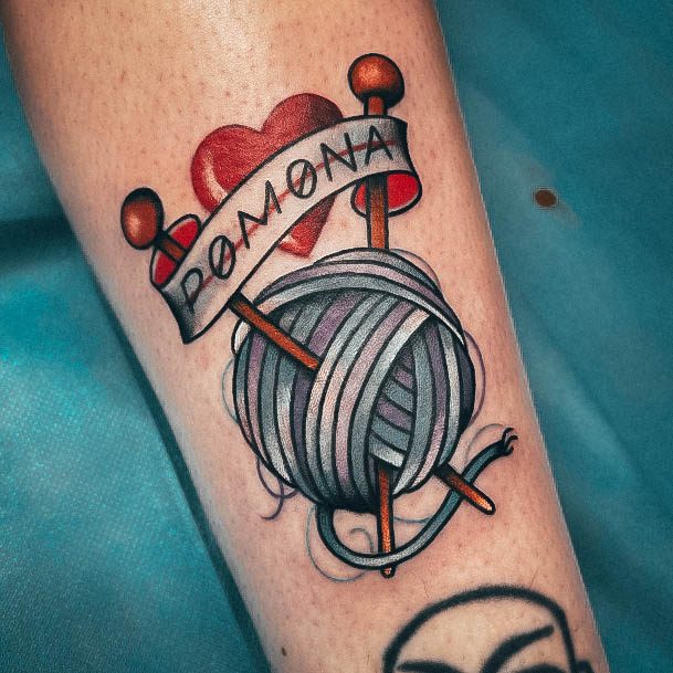 Cool Female Yarn Tattoo Designs