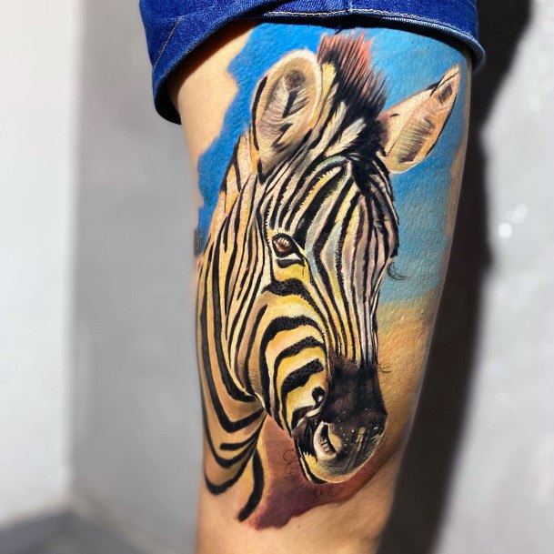 Cool Female Zebra Tattoo Designs