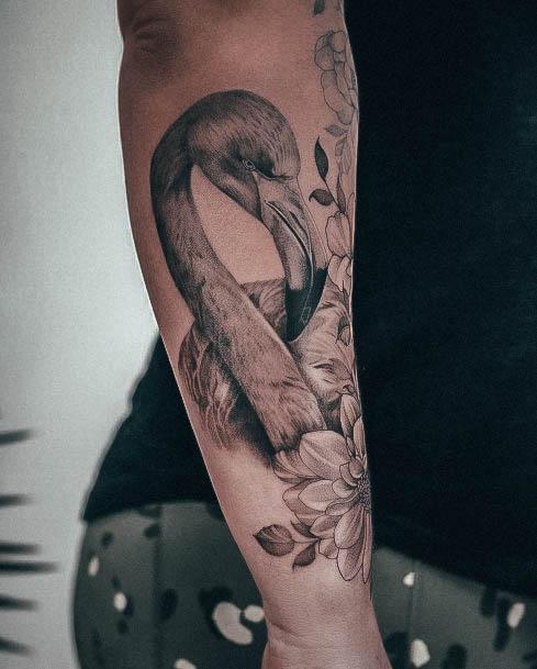 Cool Flamingo Tattoos For Women