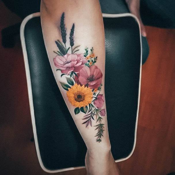 Cool Floral Tattoos For Women