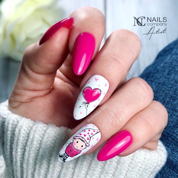 Cool Fuchsia Nails For Women