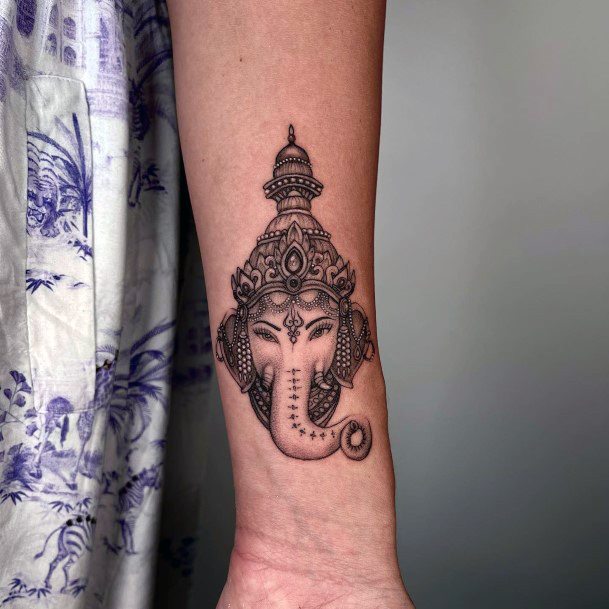 Top 100 Best Ganesha Tattoos For Women - Hindu Design Ideas