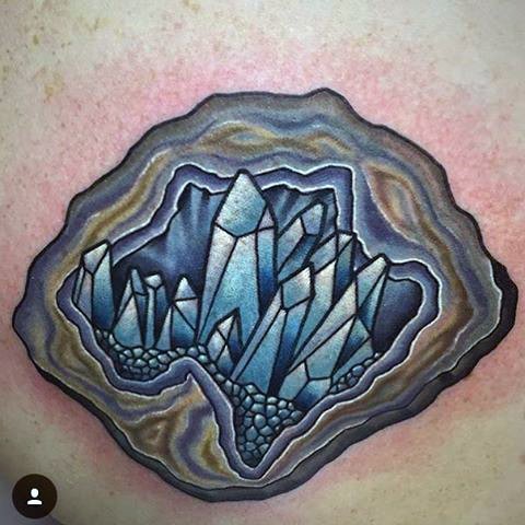 Cool Geode Tattoos For Women
