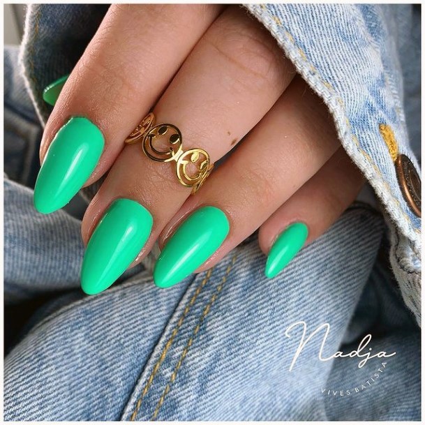 Cool Green Dress Nails For Women