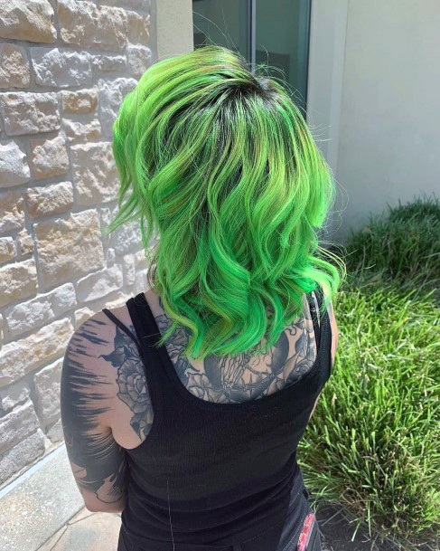 Cool Green Hairstyless For Women