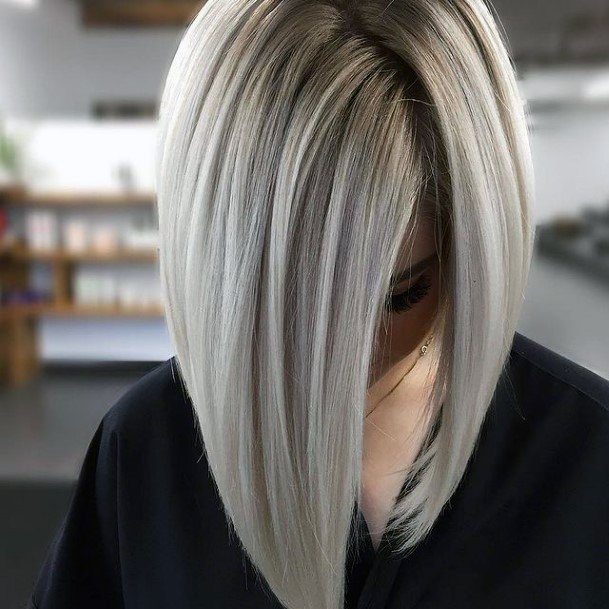 Cool Grey Ombre Hairstyless For Women