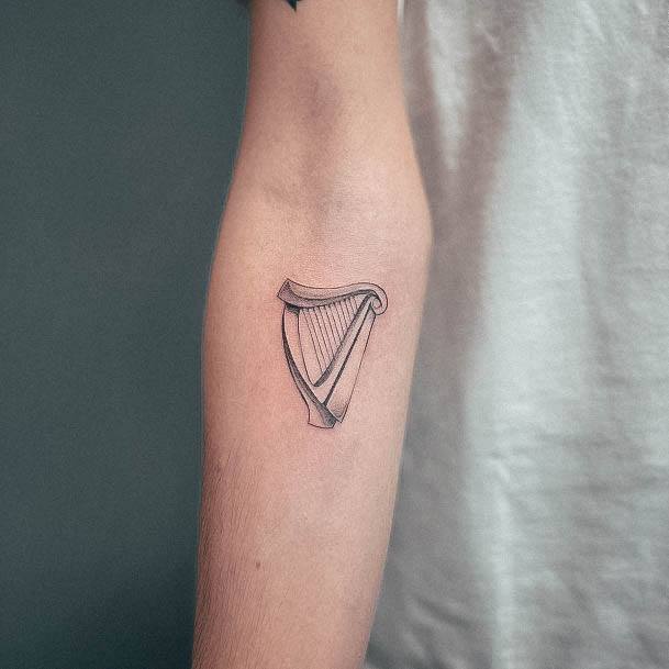 Cool Harp Tattoos For Women