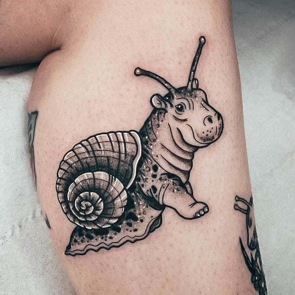 Cool Hippo Tattoos For Women