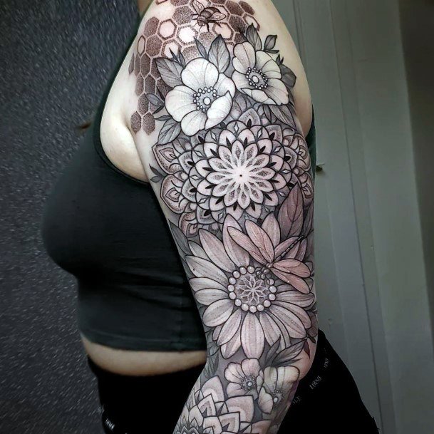 Cool Honeycomb Tattoos For Women