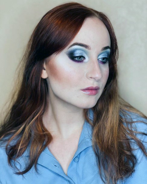 Cool Icy Blue Eyeshadow Looks Women