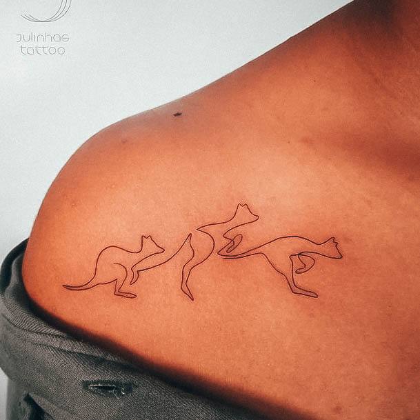 Cool Kangaroo Tattoos For Women