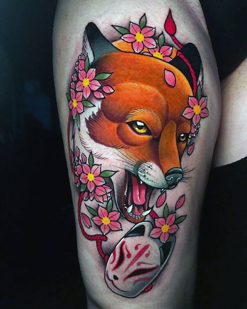 Cool Kitsune Tattoos For Women