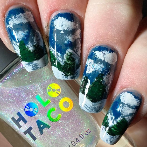 Cool Landscape Nails For Women