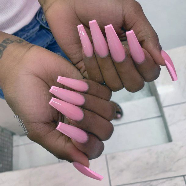 Cool Long Pink Nails For Women