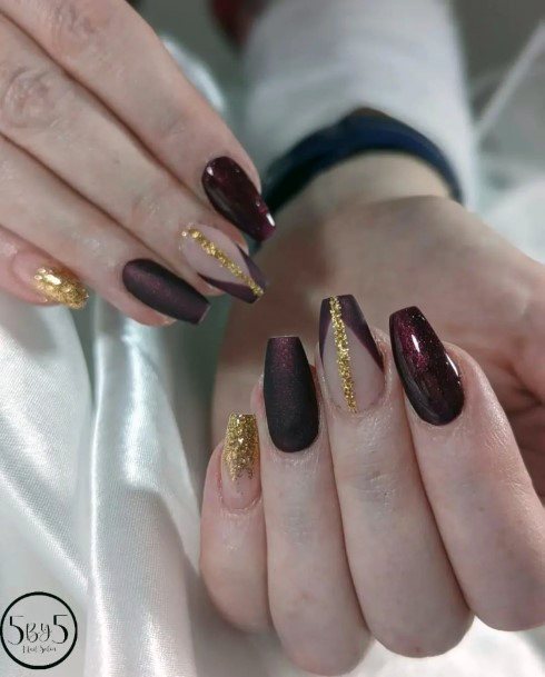 Cool Maroon Nails For Women