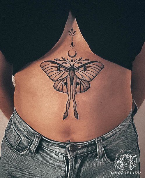 Cool Moth Tattoos For Women