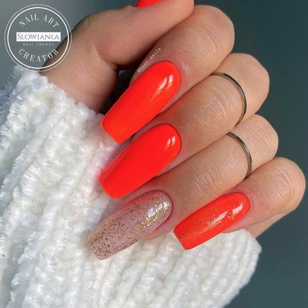 Cool Orange Nails For Women