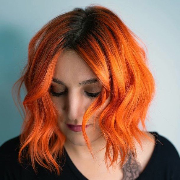 Cool Orange Ombre Hairstyless For Women