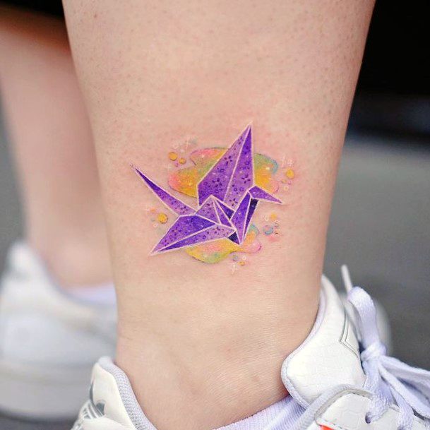 Cool Origami Tattoos For Women