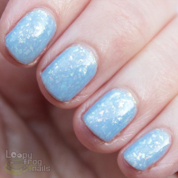 Cool Pale Blue Nails For Women