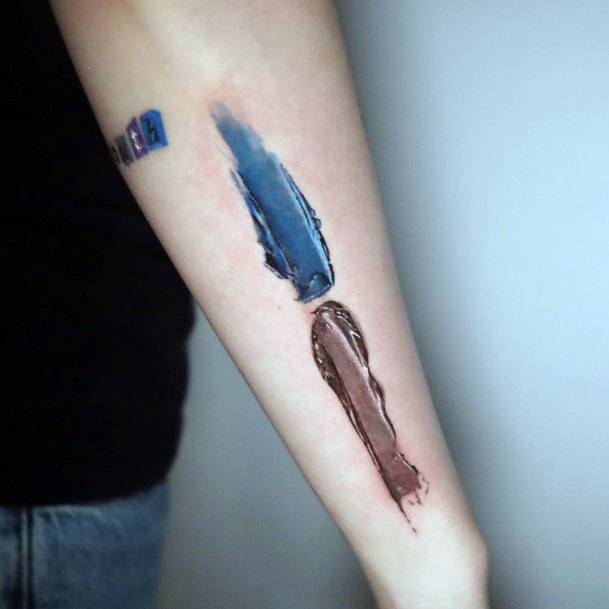 Cool Palette Texture Tattoos For Women