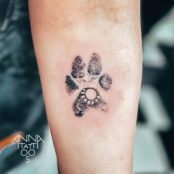 Cool Paw Print Tattoos For Women