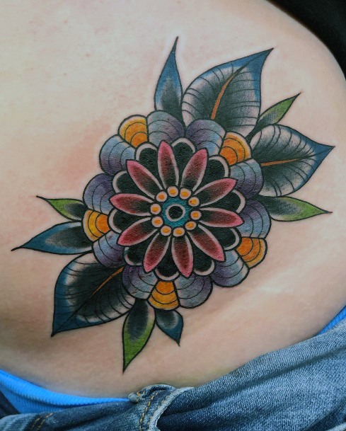 Cool Pin Wheel Tattoos For Women