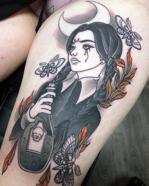 Cool Poison Bottle Tattoos For Women