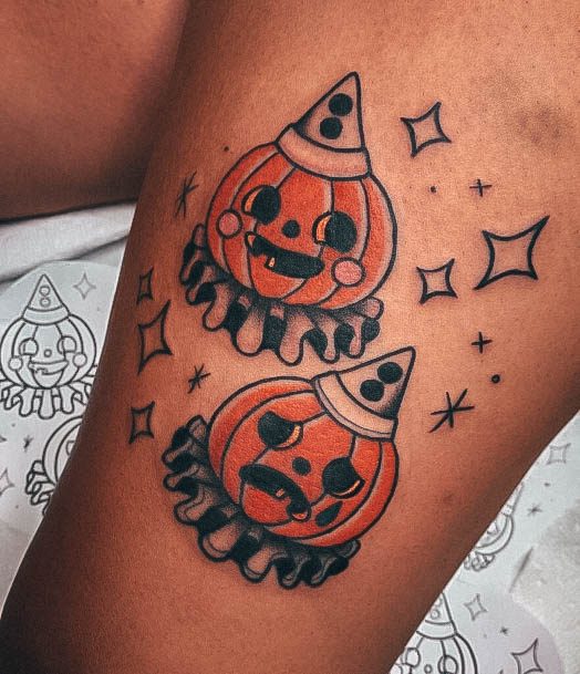 Cool Pumpkin Tattoos For Women