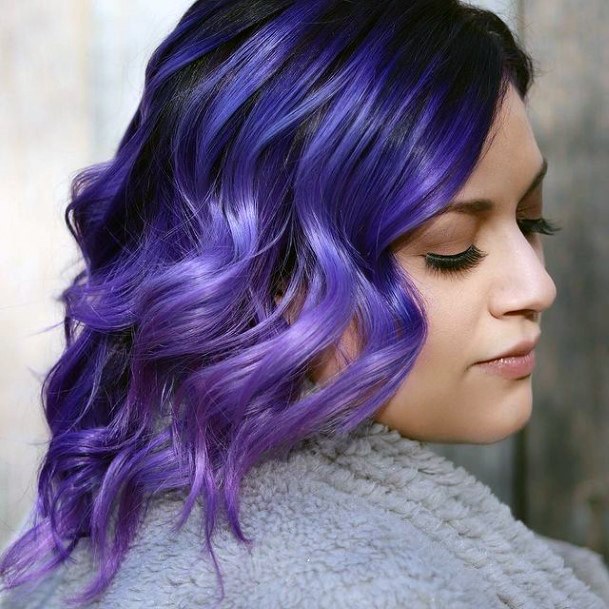 Cool Purple Ombre Hairstyless For Women