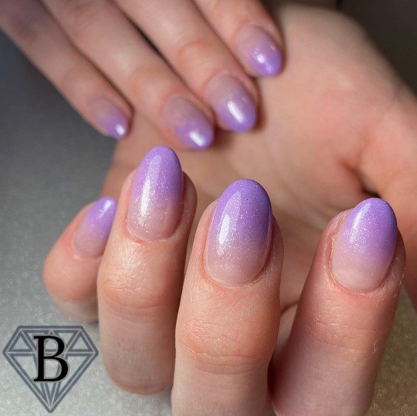 Cool Purple Ombre Nails For Women