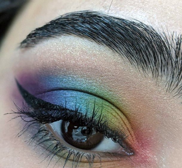 Cool Rainbow Eyeshadow Color For Women