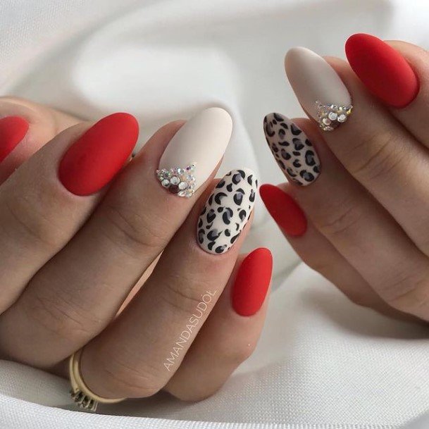 Cool Red And Black Nails For Women