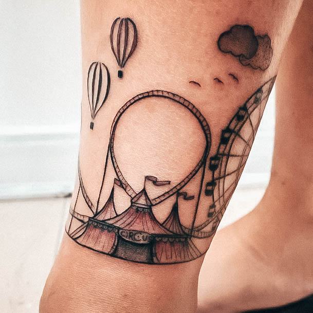 Cool Rollercoaster Tattoos For Women