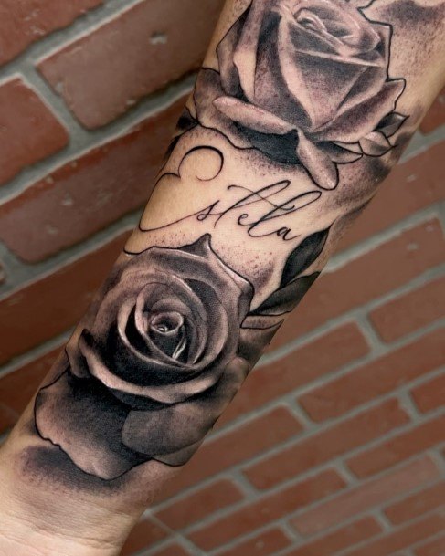 Cool Rose Forearm Tattoos For Women