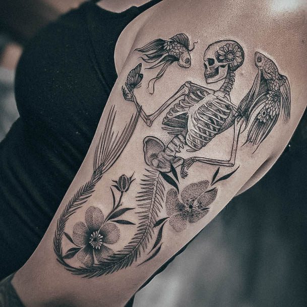 Cool Skeleton Tattoos For Women