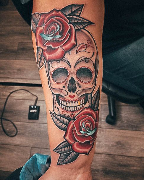 Cool Skull And Rose Tattoos For Women