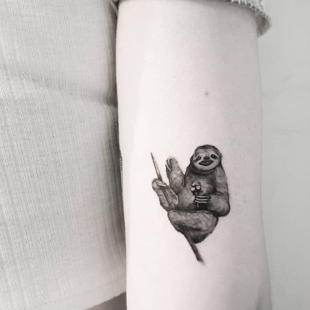 Top 100 Best Sloth Tattoos For Women - Cute Animal Design Ideas