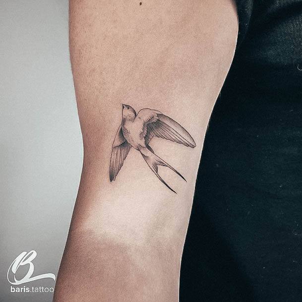 Cool Small Sparrow Tattoos For Women