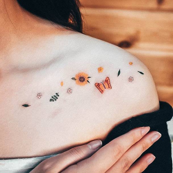 Cool Small Sunflower Tattoos For Women