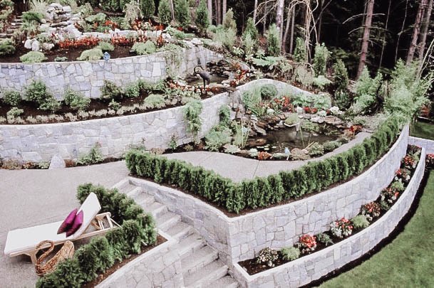 Cool Stone Rock Raised Garden Bed Ideas