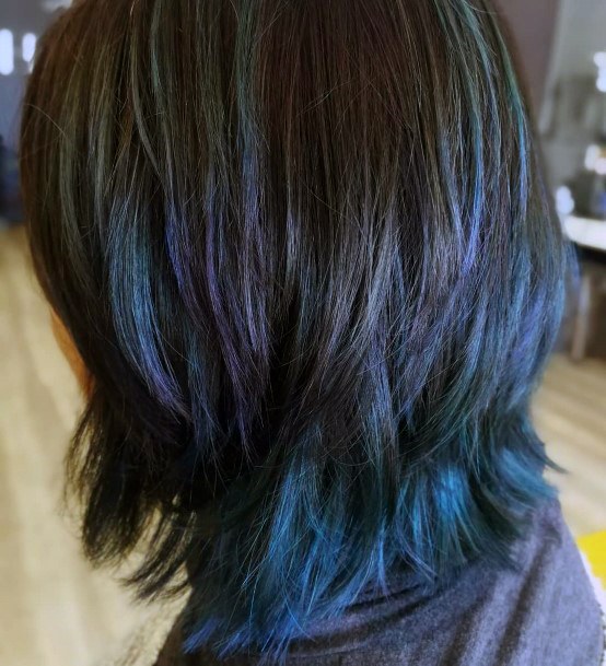 Cool Subtle Blue Purple Highlights Youthful Hairstyles Over 50