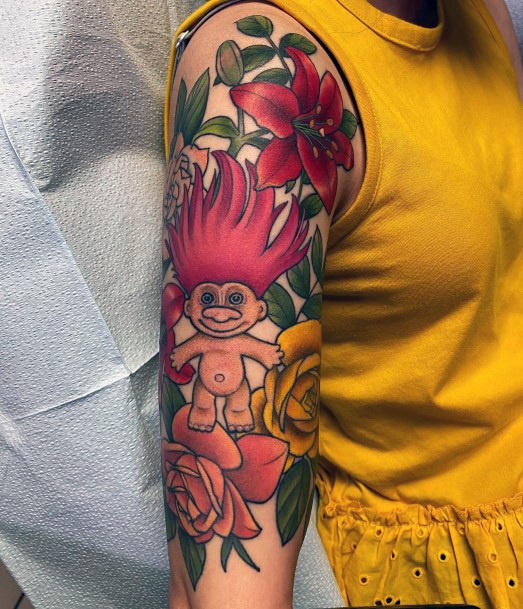 Cool Troll Doll Tattoos For Women